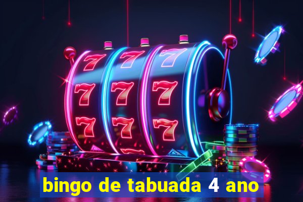 bingo de tabuada 4 ano